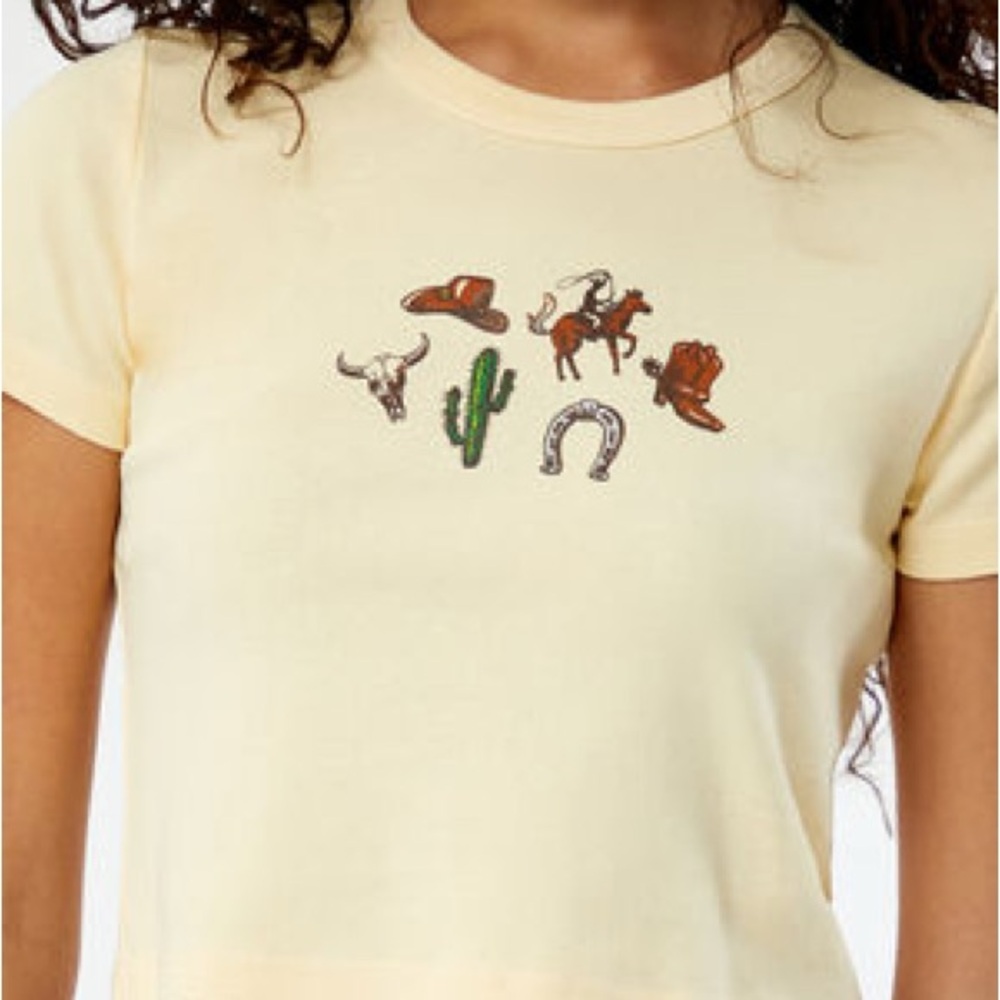 Yellow Graphic Women’s Top